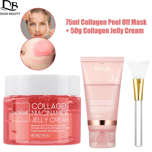Collagen Peel Off Face Mask With & Collagen Jelly Cream