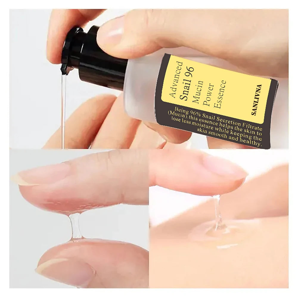 Snail Mucin 96% Essence - Korean Skin Care Serum Fades Fine Lines & Wrinkles