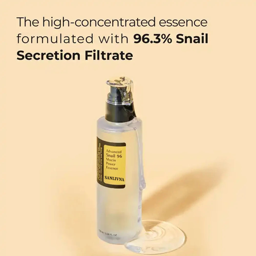 Snail Mucin 96% Essence - Korean Skin Care Serum Fades Fine Lines & Wrinkles